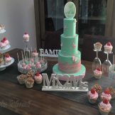 Hochzeitstorte, Sanelas Tortenwelt, rosa-grün