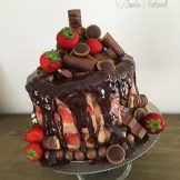 Die Torte, Erdbeeren, Toffifee, Kinder Bueno, Schokolade, Sanelas Tortenwelt