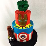 Motivtorte, Sanelas Tortenwelt, Hulk, Ironman, Captain America