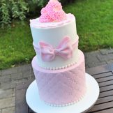 Motivtorte, Baby, lila, rosa, Sanelas Tortenwelt