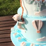 Motivtorte, Sanelas Tortenwelt, Teddybär, blau, weiss, Kindergeburtstag