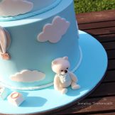 Motivtorte, Sanelas Tortenwelt, Teddybär, blau, weiss, Kindergeburtstag