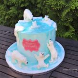 Eisbär Torte, Cake, Sanelas Tortenwelt, Zuckerfiguren essbare