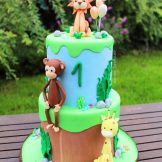 Jungle Cake, Monkey, Lion, Affe, Löwe, Giraffe, Cake, Zuckerfiguren essbare, Sanelas Tortenwelt