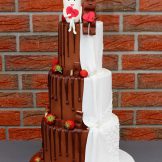 Milky und Schoki Wedding Cake, Sanelas Tortenwelt, Hochzeitstorten, Vintage Wedding Cakes, Semi-Naked Wedding Cake, Elegant Wedding Cake, Cupcakes35