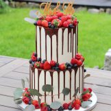 Drip Wedding Cake, Fruit Wedding Cake, Hochzeitstorte-Beeren, Semi-Naked Cake, Sanelas Tortenwelt, Hochzeitstorten, Vintage Wedding Cakes, Semi-Naked Wedding Cake, Elegant Wedding Cake, Cupcakes