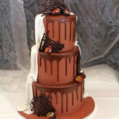 braun-weiss-Torte, Schoko-weiss Torte, Hochzeitstorte, Motivtorte, Sanelas Tortenwelt Bückeburg