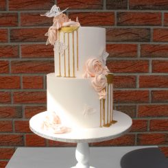 Wedding Cake, Rosa-Gold Cake, Hochzeitstorte, Sanelas Tortenwelt, Bückeburg