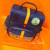3D Schultasche-Torte,Die Einschulung, die Schultasche, Art Cake, School Cake, Kuchen, Sanelas Tortenwelt, Zuckerfiguren essbar