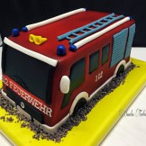 3D Feuerwehrauto-Torte