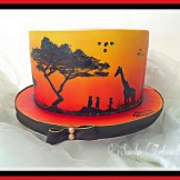 Afrika Cake-Freihand gemalt