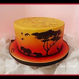 Afrika Cake-Freihand gemalt