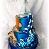 Segelboot-Torte
