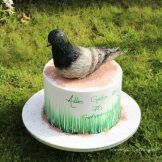 Motivtorte, der Vogel, Sanelas Tortenwelt, Zuckerfiguren essbar, Bückeburg