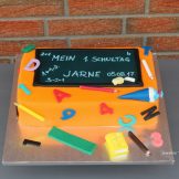 Torte zur Einschulung, Motivtorte, Fondanttorte