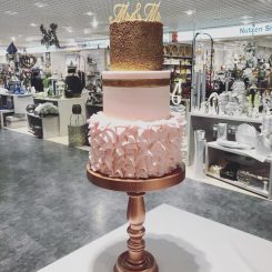 Sanelas Tortenwelt, Rosa-Gold-Hochzeitstorte, Wedding Cakes, Bückeburg21