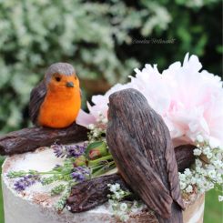 Sanelas Tortenwelt, Zuckerfiguren essbar, Rotkehlchen, Hochzeitstorten, Wedding Cakes, Bückeburg42