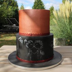 Chalkboard Cake, Kreidetafel Torte, Kupfer, Sanelas Tortenwelt, Hochzeitstorten, Bückeburg2