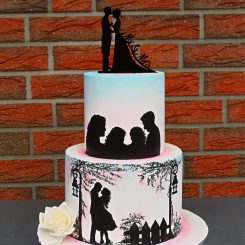 Silhouette Cake, Sanelas Tortenwelt, Hochzeitstorten, Bückeburg30