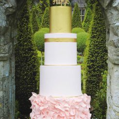Rosa-Gold Hochzeitstorte, Sanelas Tortenwelt, Wedding Cakes, Bückeburg