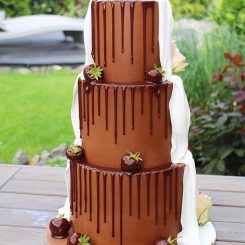 Half-Half Wedding Cake, Mr & Mrs Wedding Cake, Sanelas Tortenwelt, Hochzeitstorten, Vintage Wedding Cakes, Semi-Naked Wedding Cake, Elegant Wedding Cake, Cupcakes71