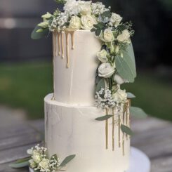 Vintage Wedding Cake, Gold Drip Cake, Drip Cake in Gold, Hochzeitstorte mit echten Blumen, Sanelas Tortenwelt, Wedding Cake, Hochzeitstorte, Bückeburg, Hannover