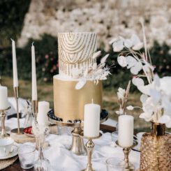 Boho Glam Wedding Cake, Boho Style, Boho Hochzeitstorte, Gold/Weiß, Sanelas Tortenwelt, Wedding Cake, Hochzeitstorte, Bückeburg, Hannover