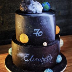 Sanelas Tortenwelt, Komet Torte, Space Cake, Geburtstagstorte, 70. Geburtstag
