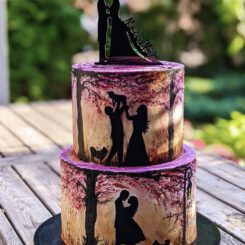 Sanelas Tortenwelt, Silhouette Wedding Cake, Hochzeitstorte, Bückeburg, HannoverIMG-9219